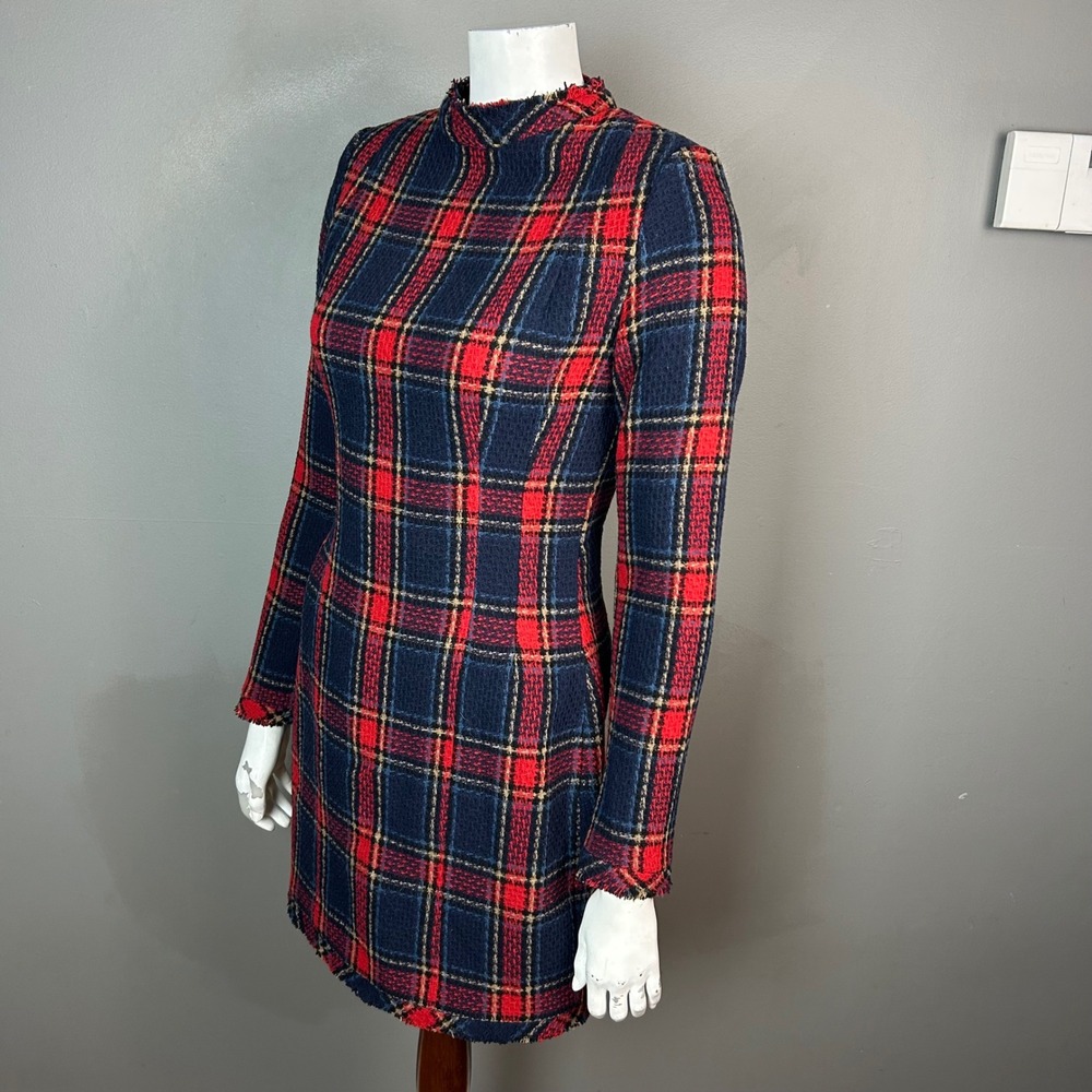 House of CB Preppy Plaid Tweed Mini Dress Small Bodycon Clueless London  NWT